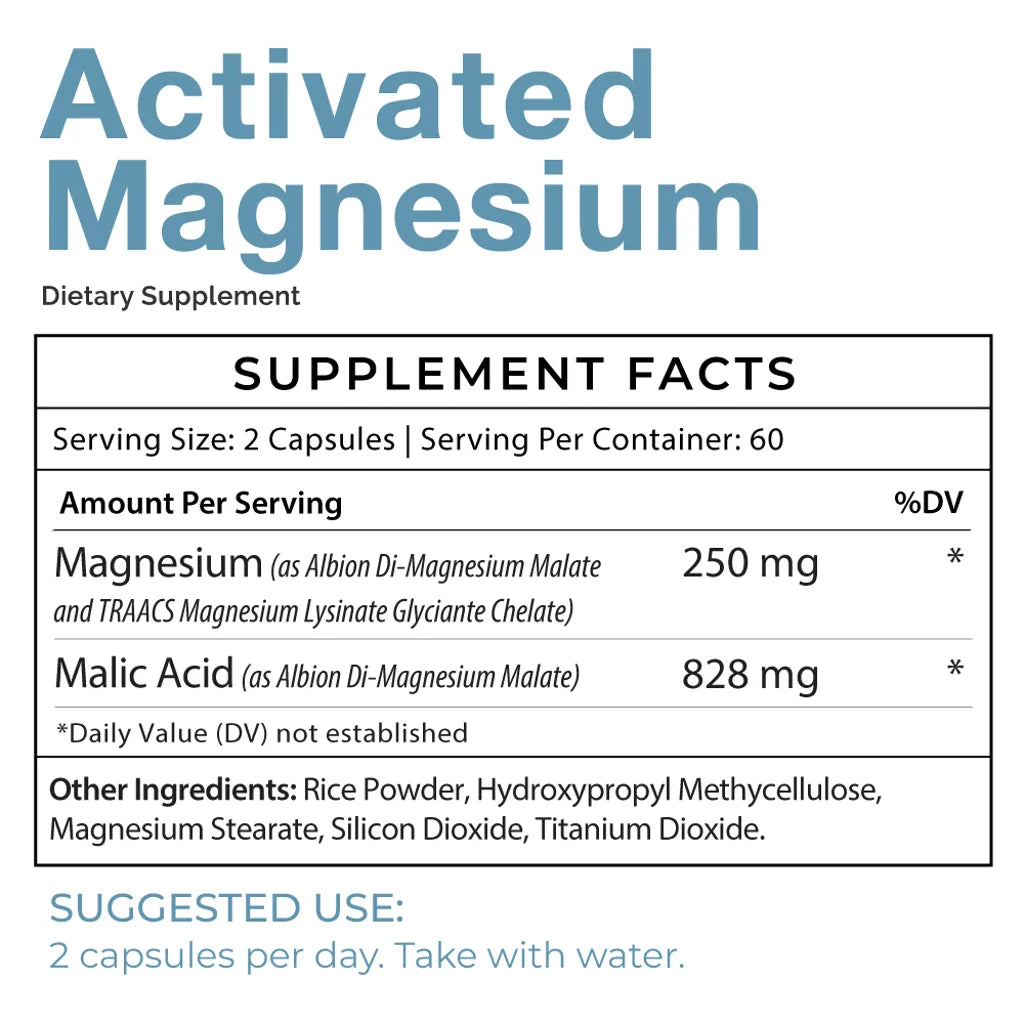 Activated Magnesium by InfiniWell Supplement Facts