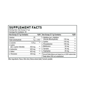 Amino Complex - Lemon by Thorne Supplement Facts