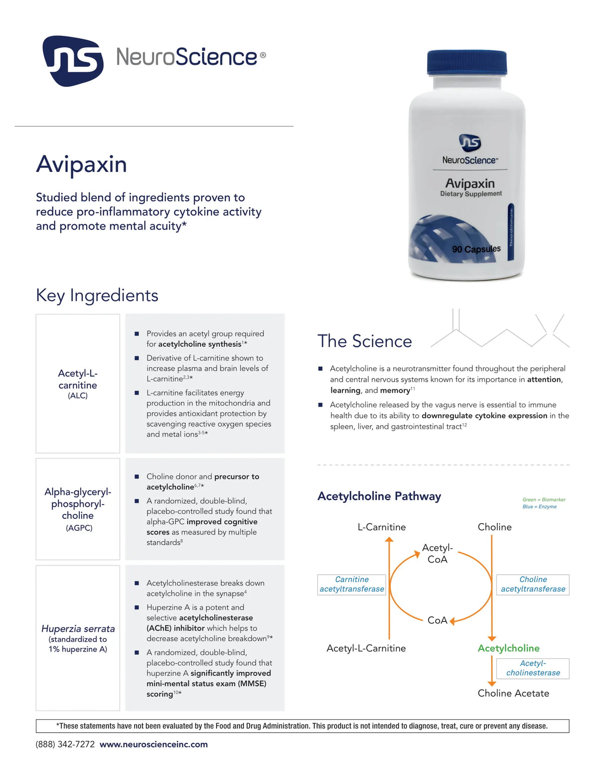 Avipaxin by NeuroScience Fact Sheet