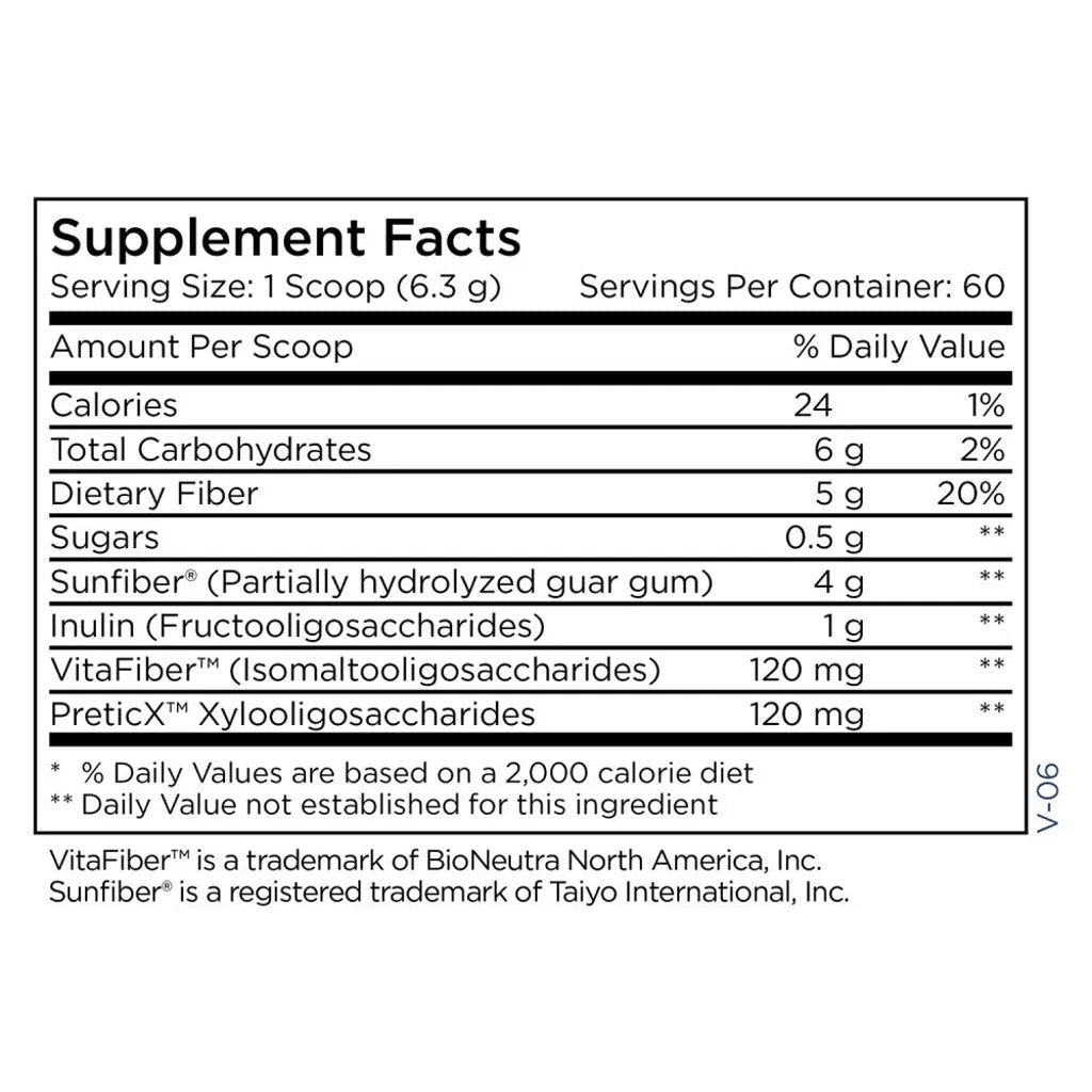 BioMaintenance Prebiotic + Fiber by Metabolic Maintenance Supplement Facts