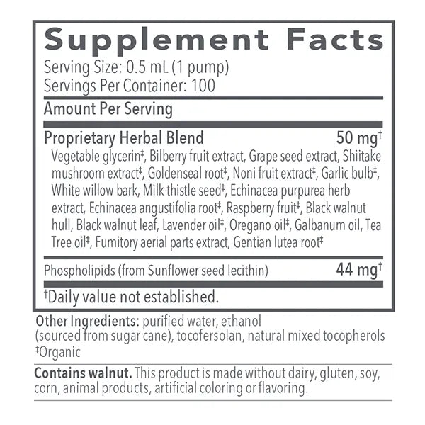 Biocidin LSF by Biocidin Botanicals Supplement Facts