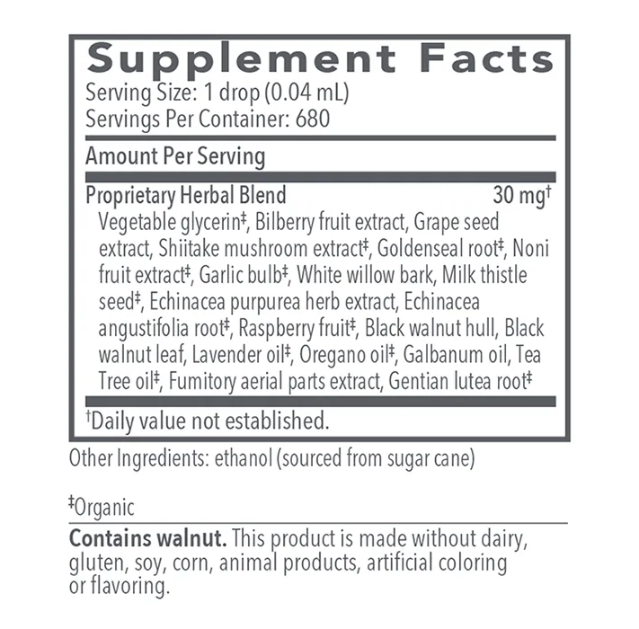 Biocidin Liquid by Biocidin Botanicals Supplement Facts