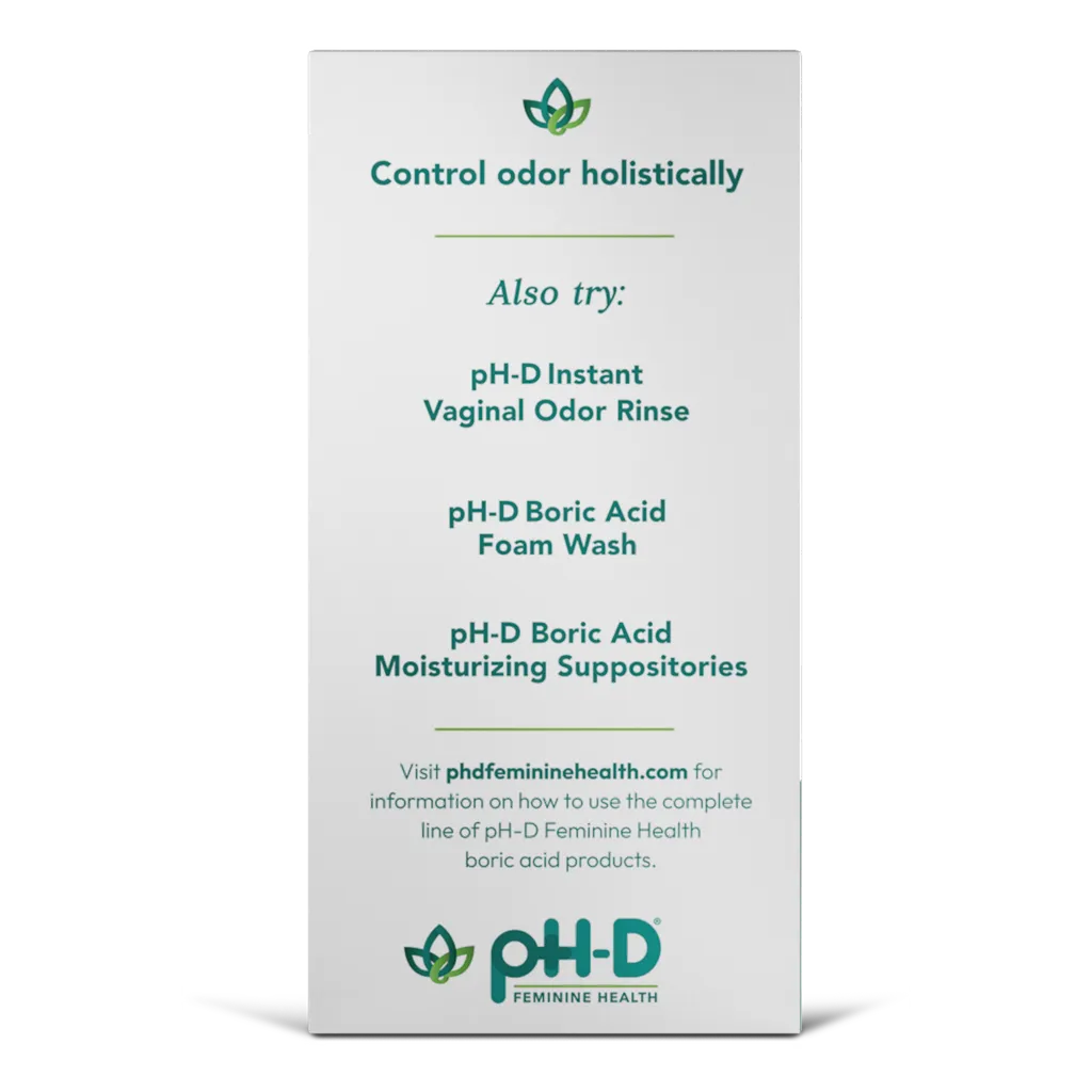 Boric Acid Suppositories by pH-D Control Odor Holistically