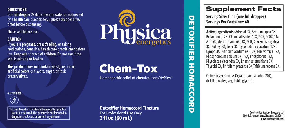 Chem-Tox by Physica Energetics Supplement Facts