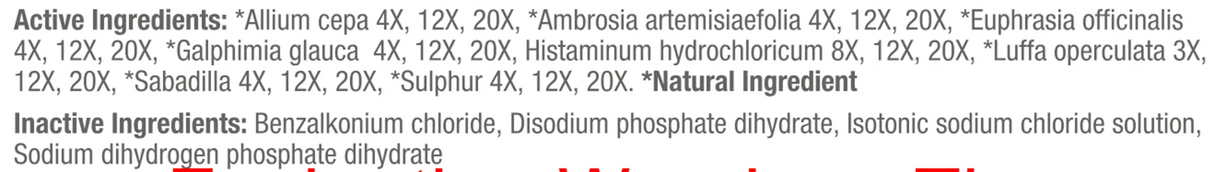 ClearLife Allergy Nasal Spray by MediNatura Professional Supplement Facts