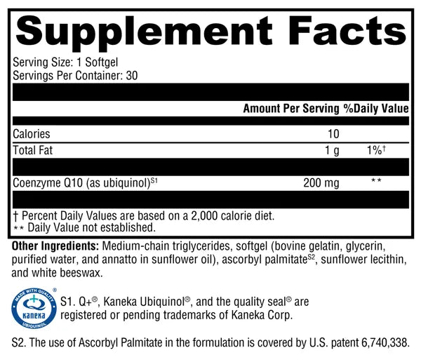 CoQmax Ubiquinol 200 mg
