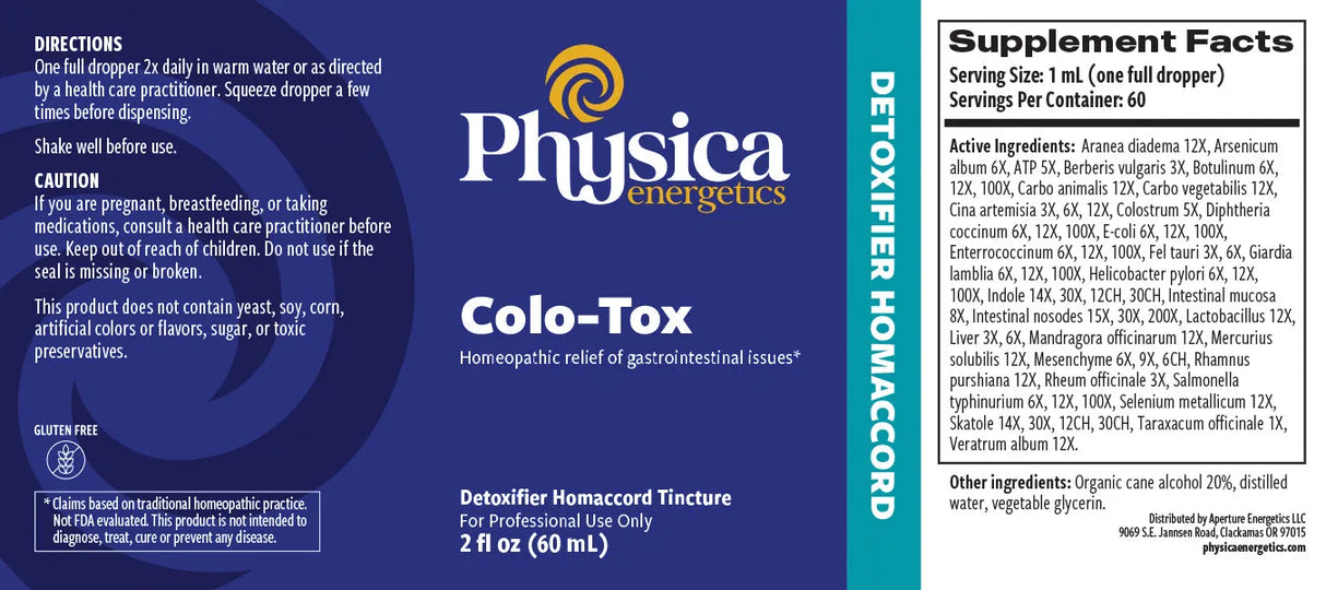 Colo-Tox by Physica Energetics Supplement Facts