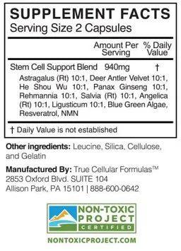 CytoStemSurge by True Cellular Supplement Facts