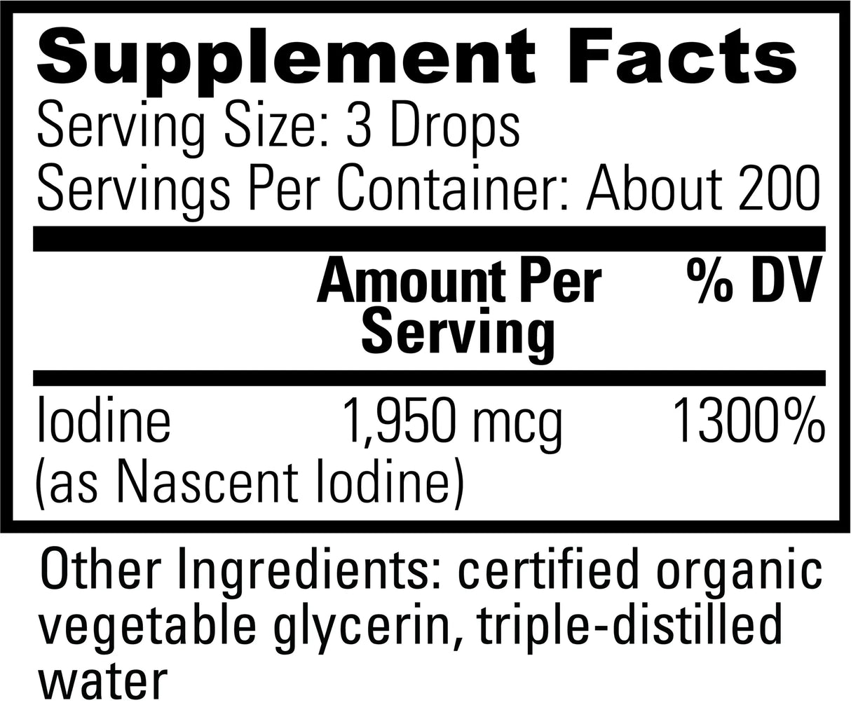 Detoxadine by Global Healing Supplement Facts