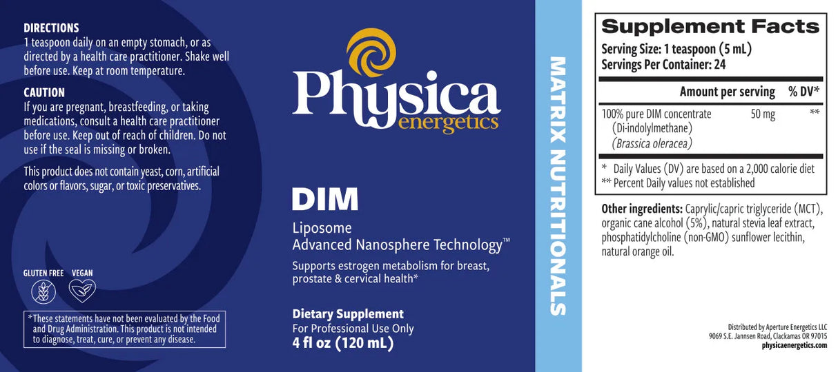 DIM Liposome by Physica Energetics Supplement Facts