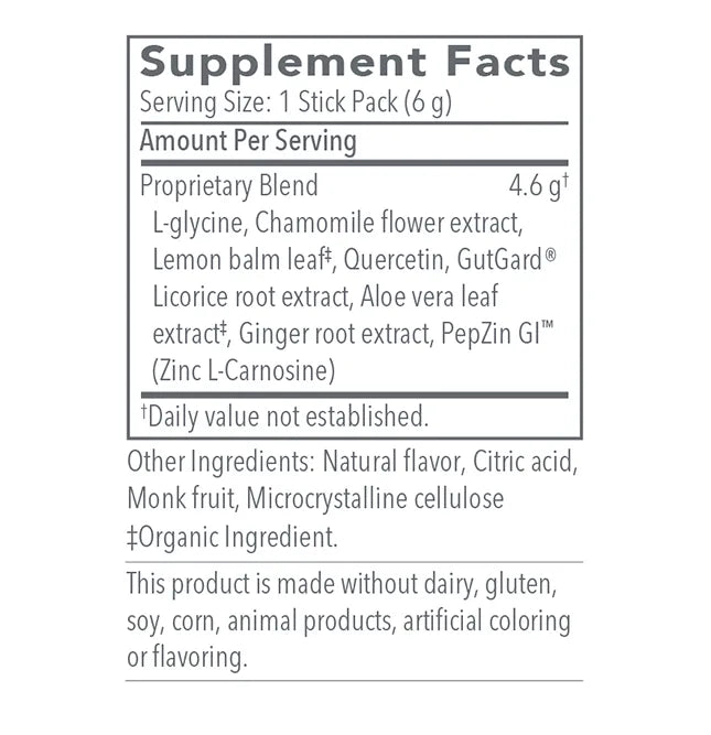 G.I. InnerCalm by Biocidin Botanicals Supplement Facts