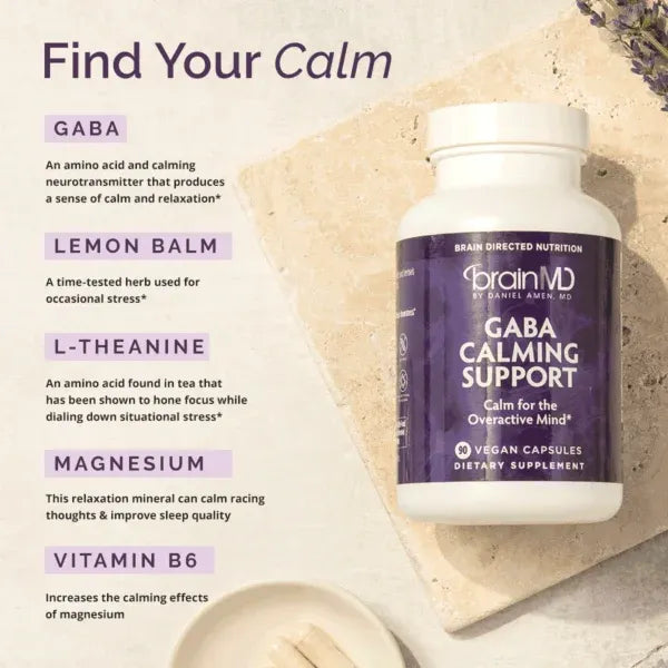 GABA Calming Support by Brain MD Label