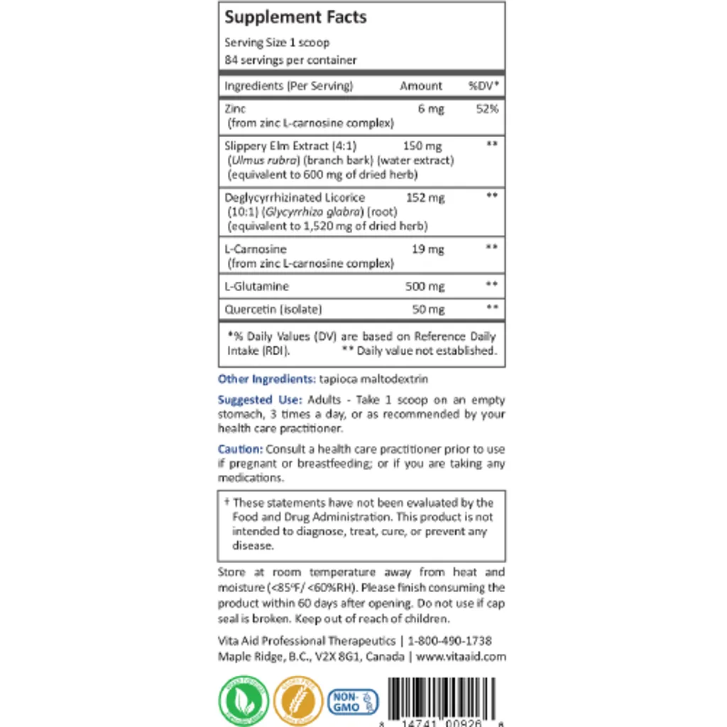GI-Restore by Vita Aid Supplement Facts