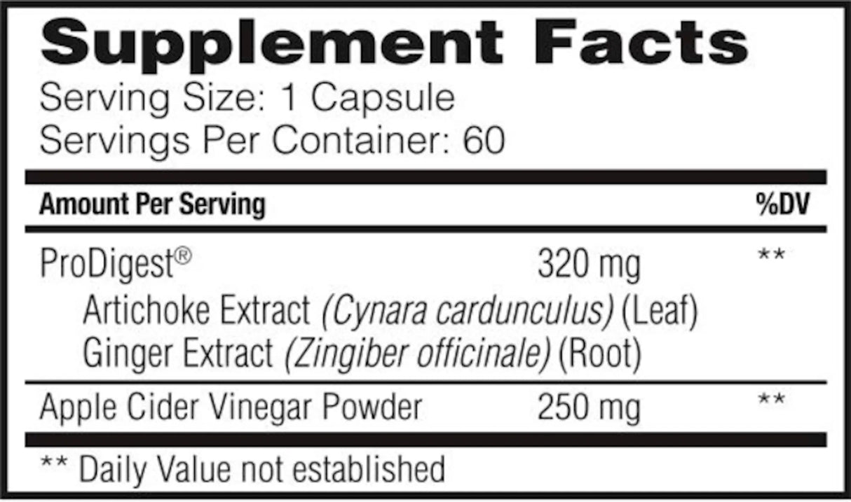 GI Motility Complex by Enzyme Science Supplement Facts