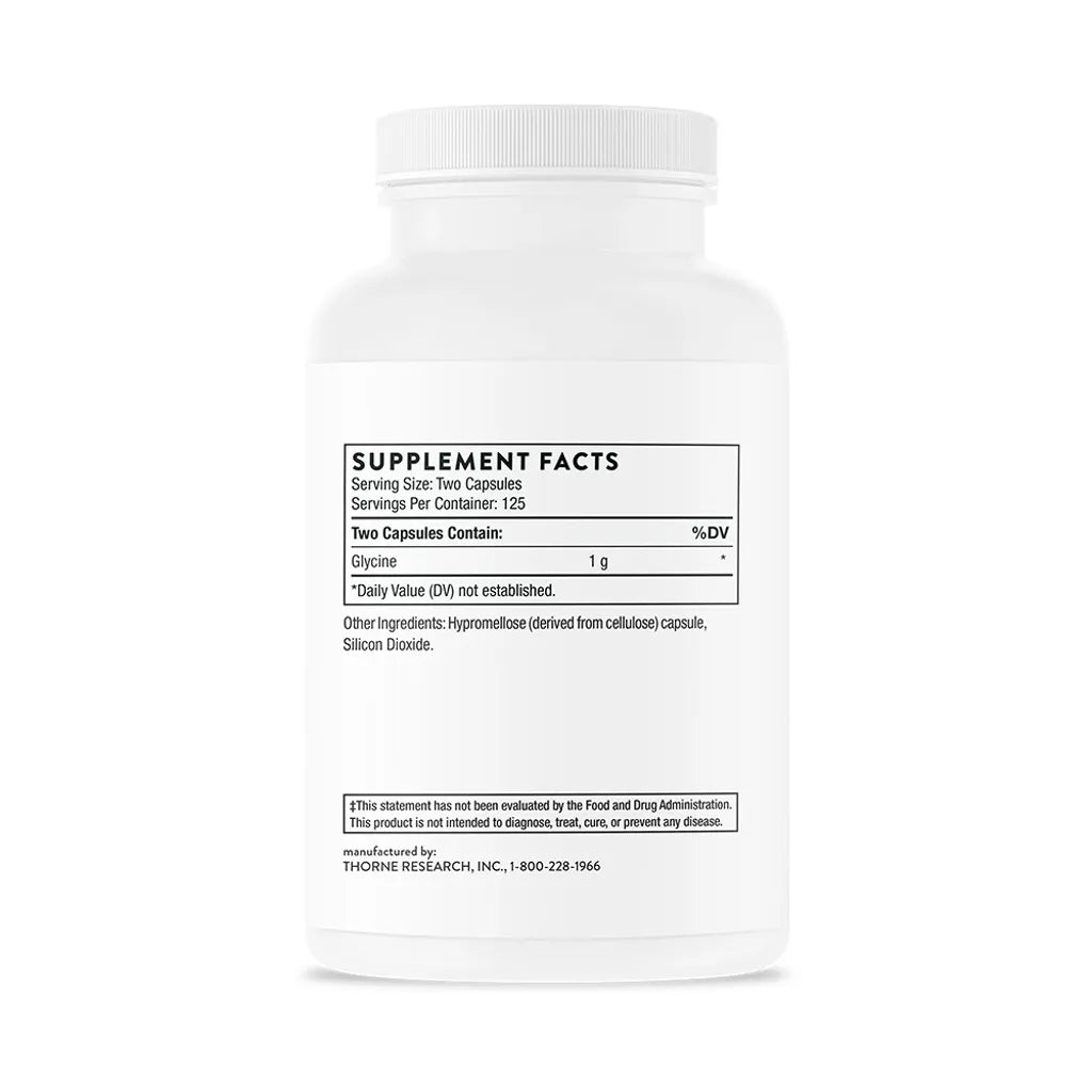 Glycine by Thorne Bottle Supplement Facts