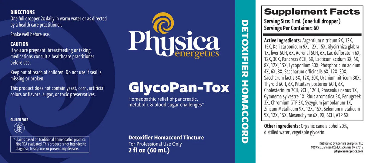 GlycoPan-Tox by Physica Energetics Supplement Facts