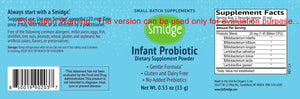 Infant Probiotic Powder by Smidge Label