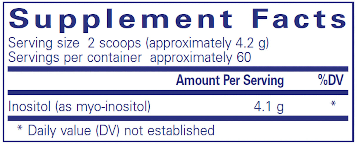 Inositol Powder by Pure Encapsulations Supplement Facts