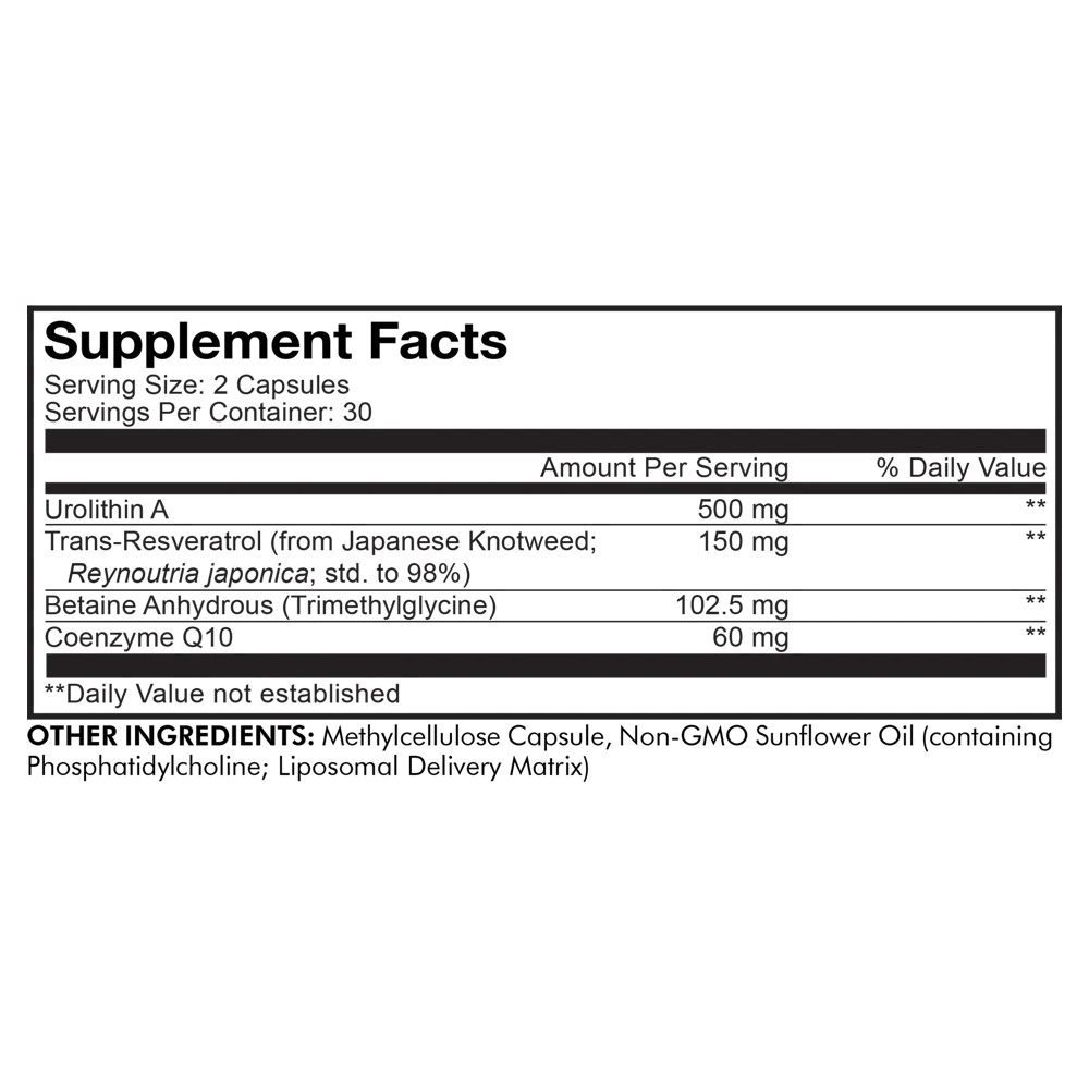 Liposomal Urolithin A