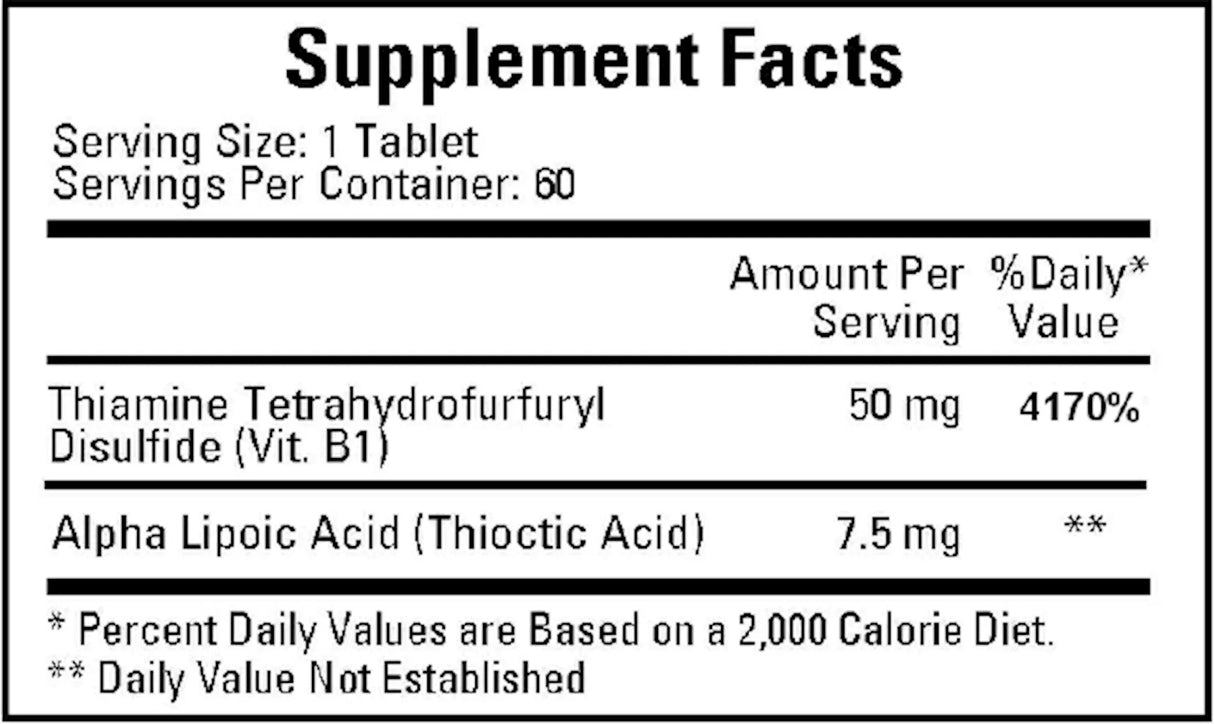 Lipothiamine by Ecological Formulas Supplement Facts