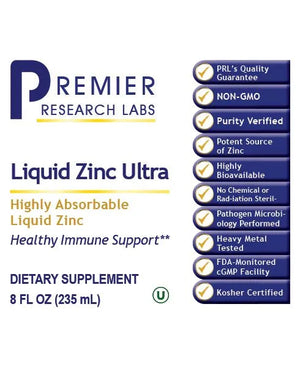 Liquid Zinc Ultra by Premier Research Labs Label