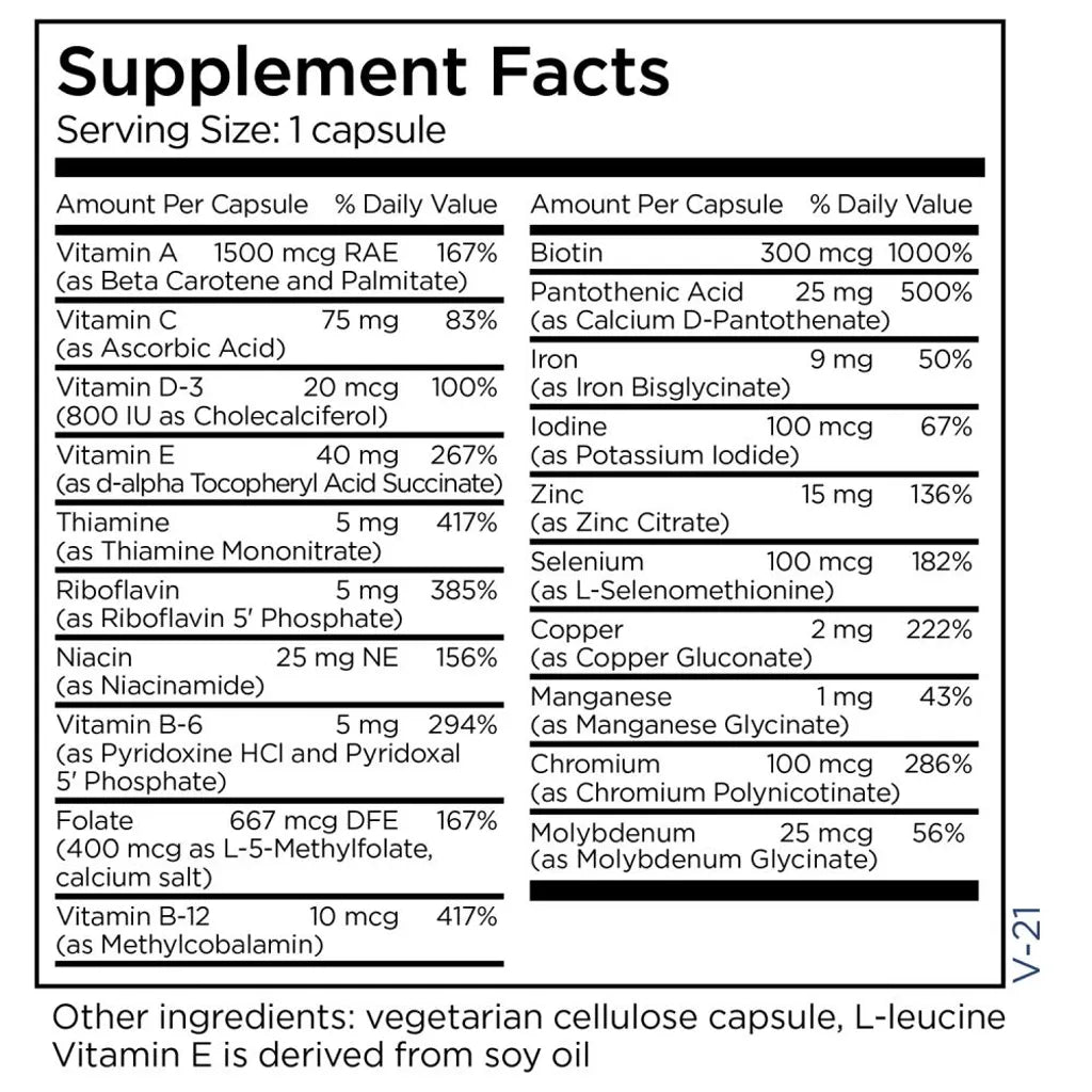 Little One Children's Multivitamin by Metabolic Maintenance Supplement Facts