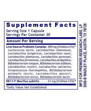 MicroBiome-18 by Premier Research Labs Supplement Facts