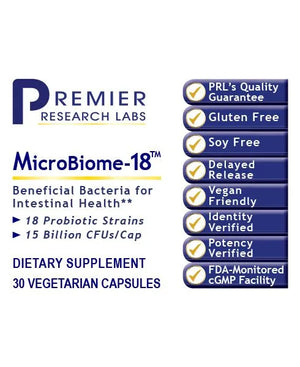 MicroBiome-18 by Premier Research Labs Label