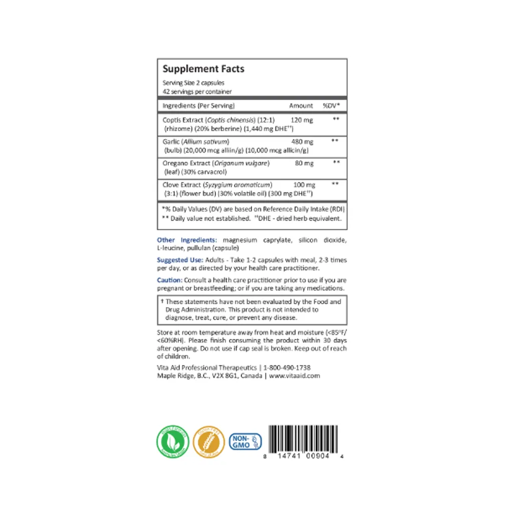 Microcidin by Vita Aid Supplement Facts