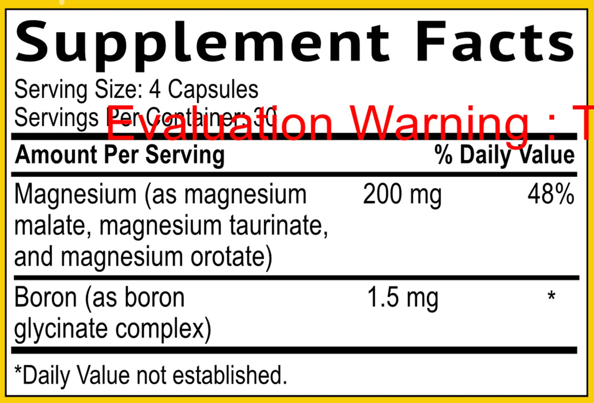 Morning Magnesium by Smidge Supplement Facts