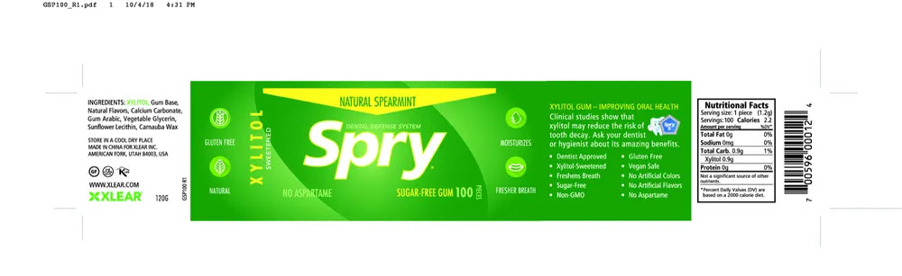 Spry Chewing Gum