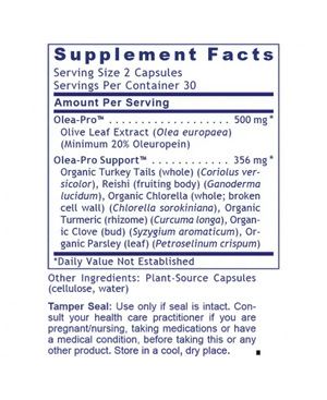 Olive Leaf Immune by Premier Research Labs Supplement Facts