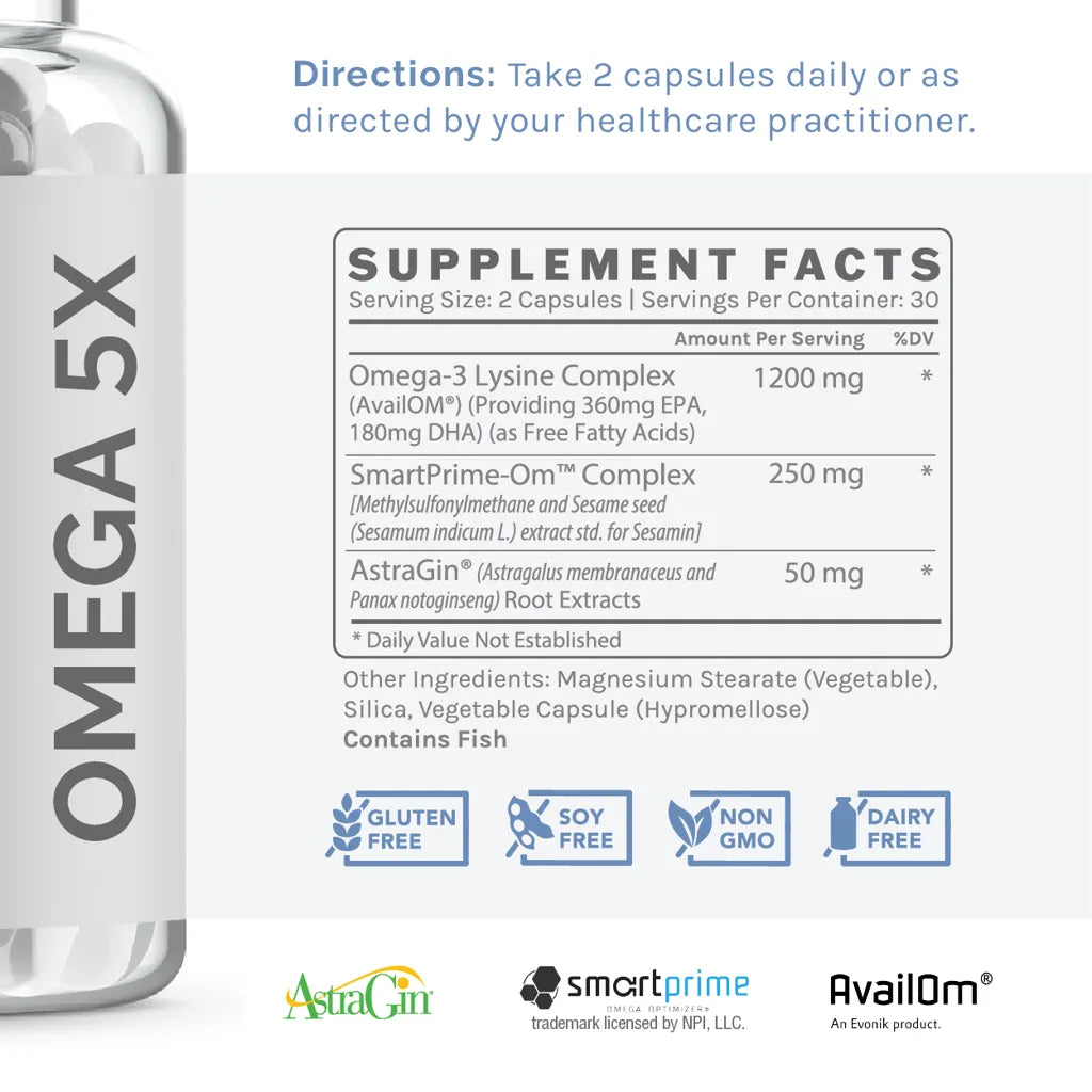 Omega 5x by InfiniWell Supplement Facts