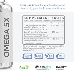 Omega 5x by InfiniWell Supplement Facts