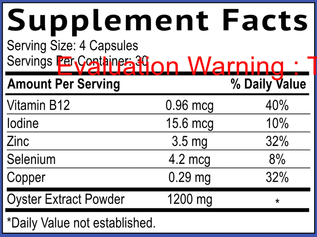 Oysterzinc by Smidge Supplement Facts