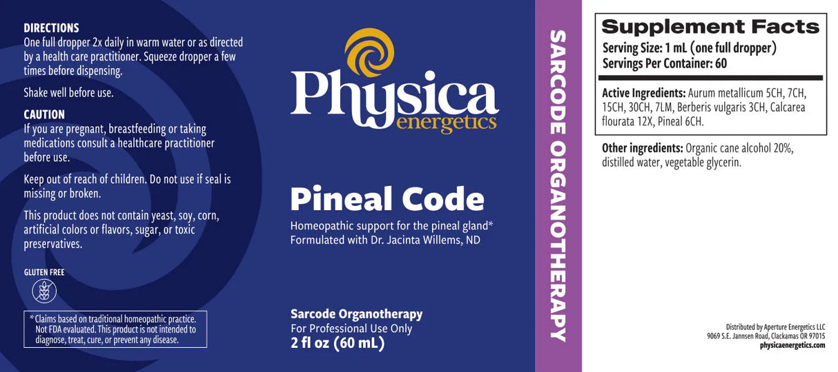 Pineal Code by Physica Energetics Supplement Facts