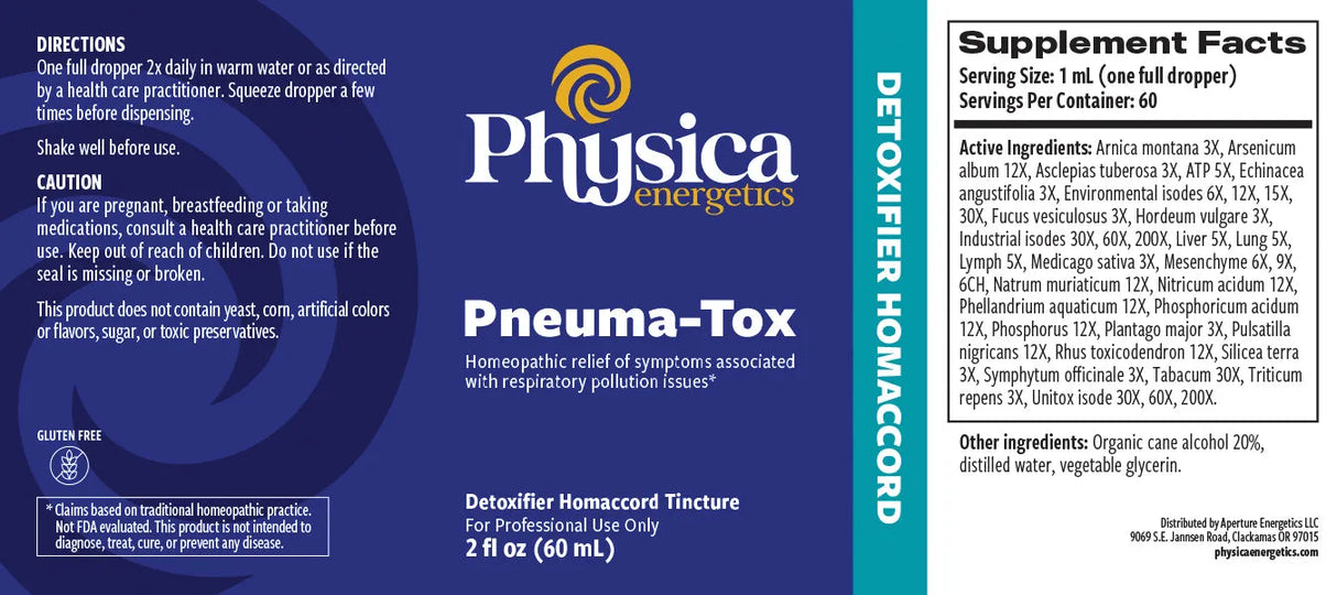 Pneuma-Tox by Physica Energetics Supplement Facts