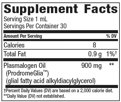 ProdromeGlia Plasmalogen Oil by Prodrome Supplement Facts