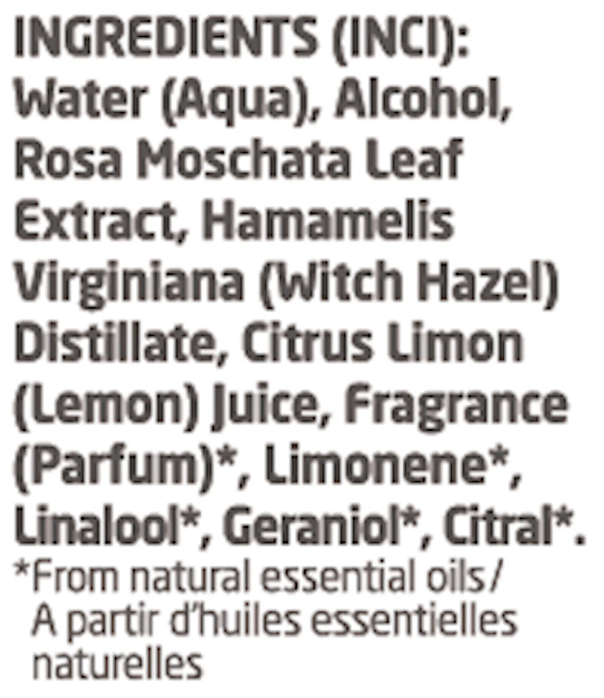 Refining Toner by Weleda Supplement Facts