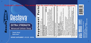 Resteva Sleep by Results RNA Supplement Facts