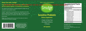 Sensitive Probiotic by Smidge Label