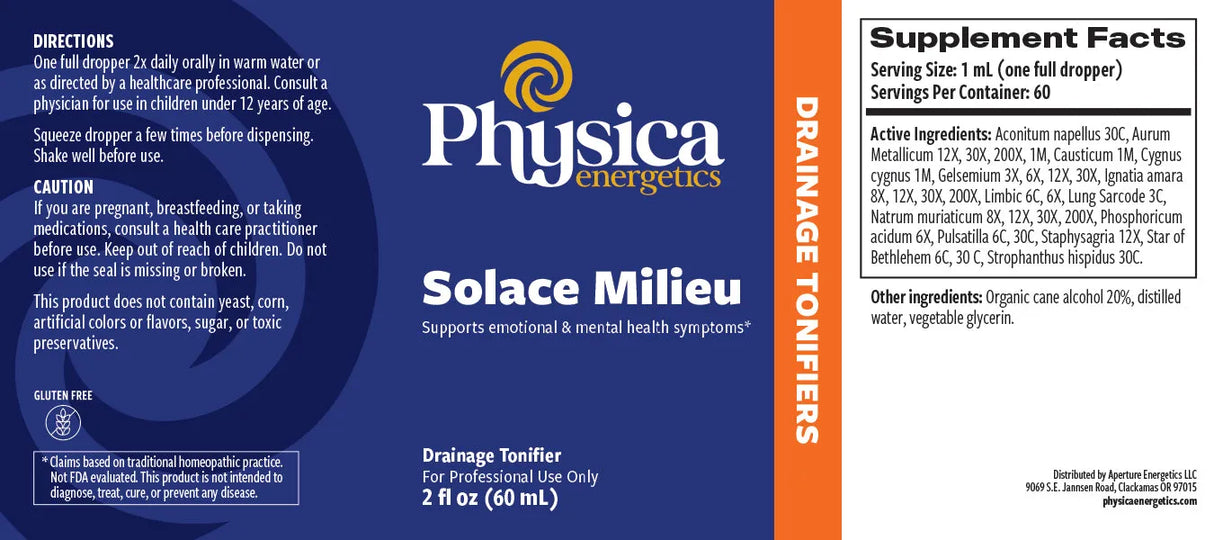 Solace Milieu by Physica Energetics Supplement Facts