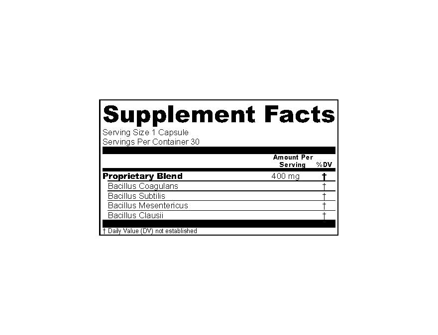 Spore Probiotic by Compounded Nutrients Supplement Facts