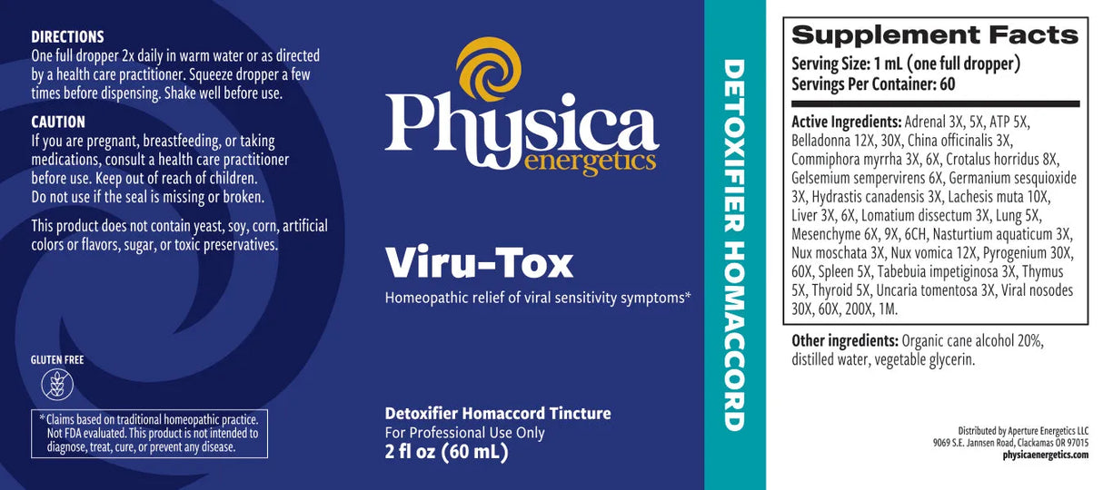 Viru-Tox by Physica Energetics Supplement Facts