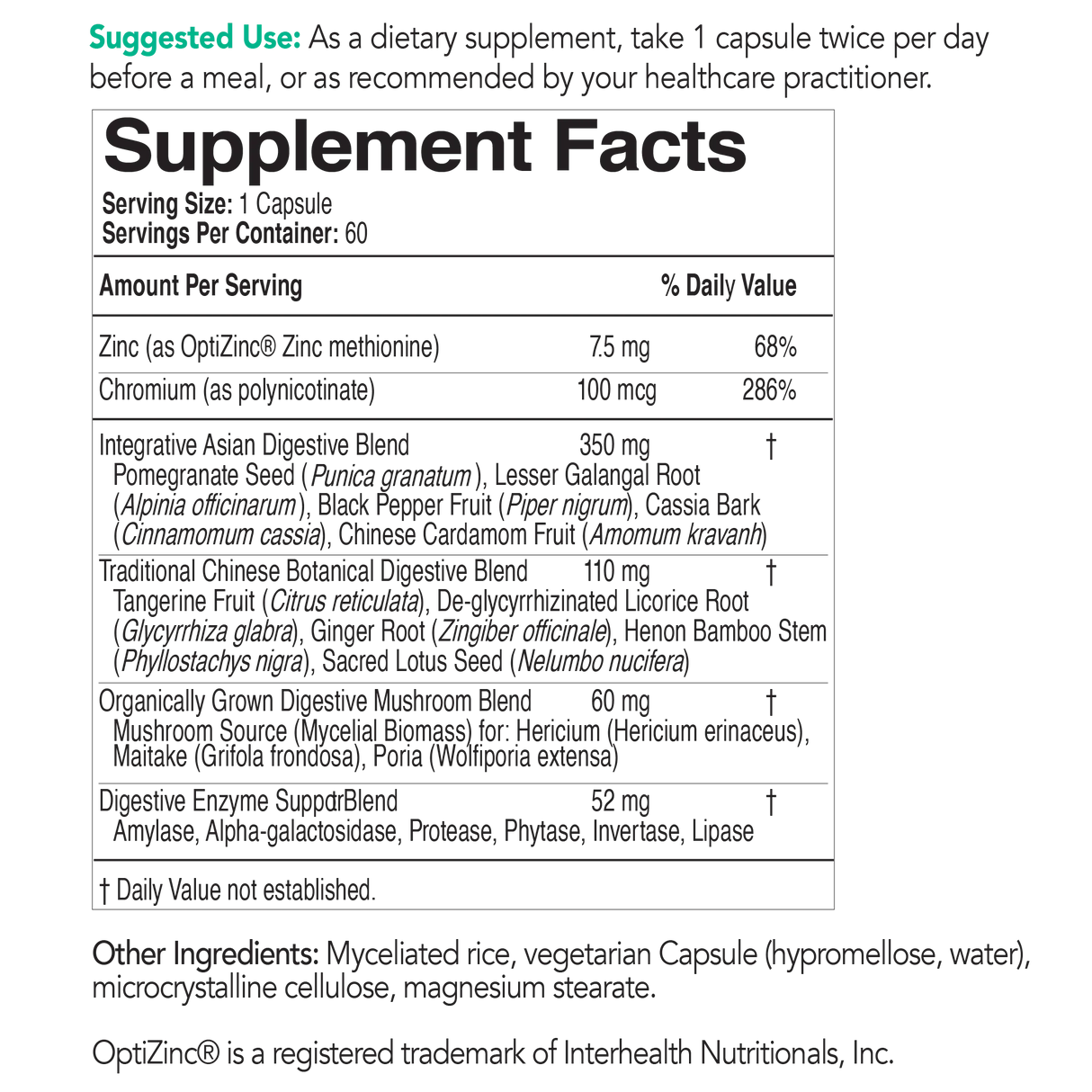 ecoDigest by EcoNugenics Supplement Facts