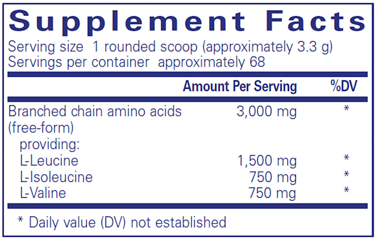BCAA Powder by Pure Encapsulations Supplement Facts