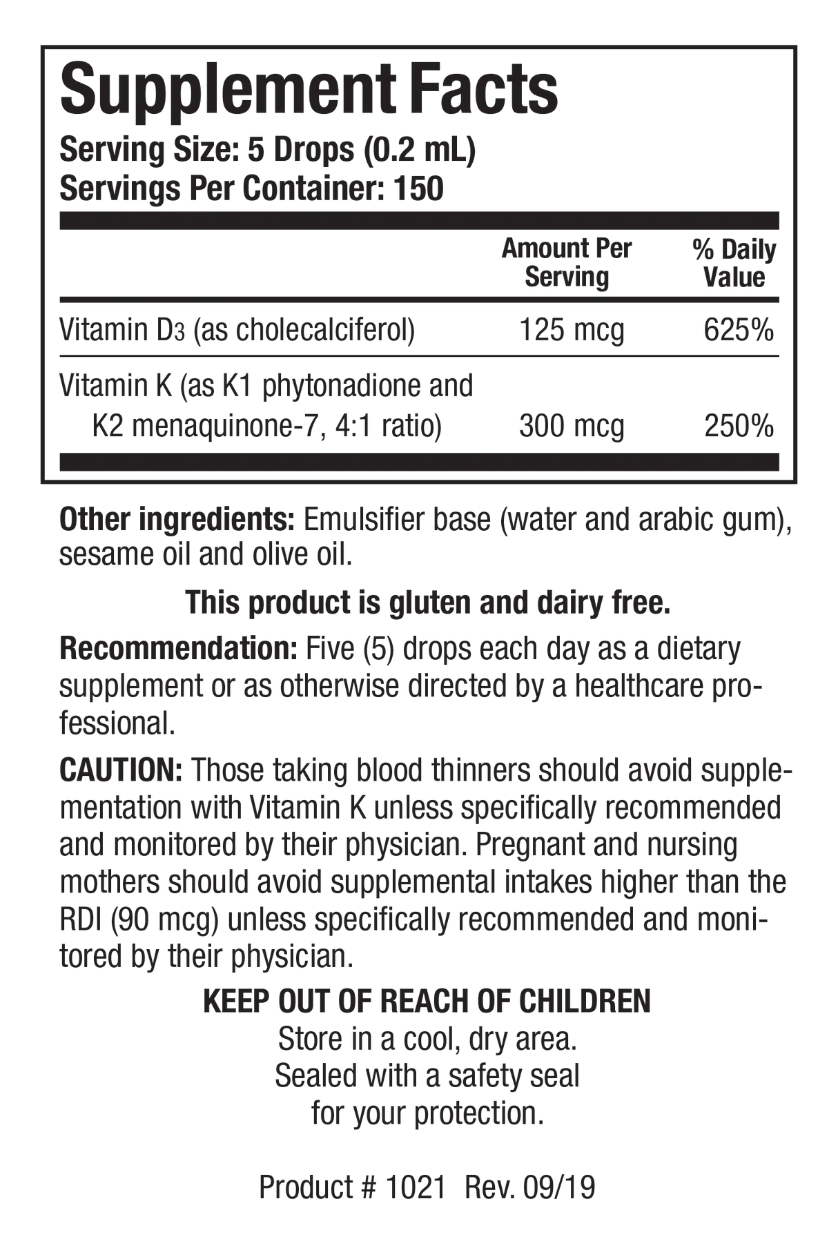 Bio-DK Mulsion by Biotics Research Supplement Facts