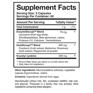 BioDisrupt by Researched Nutritionals Supplement Facts