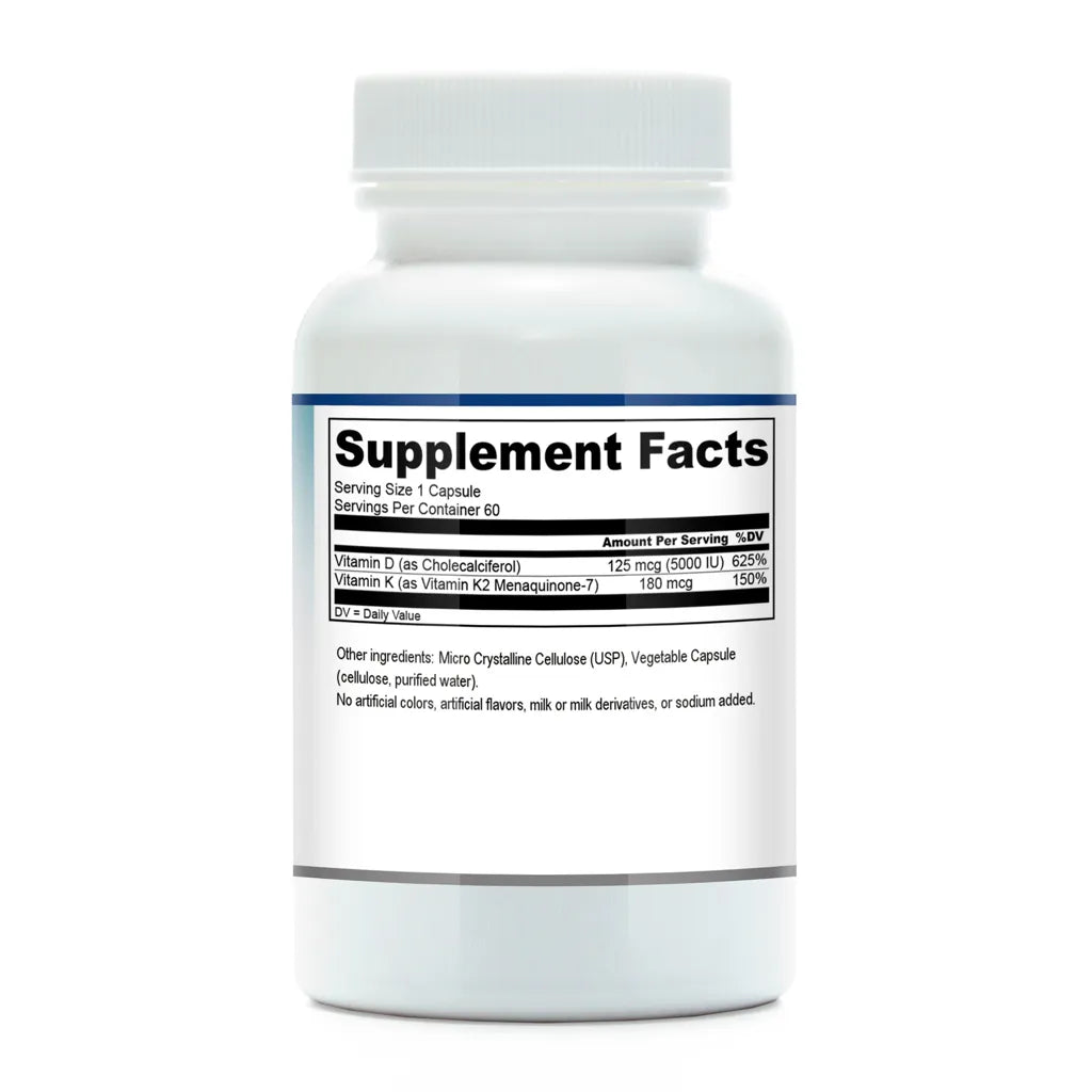 D3K2 Max by Compounded Nutrients Supplement Facts