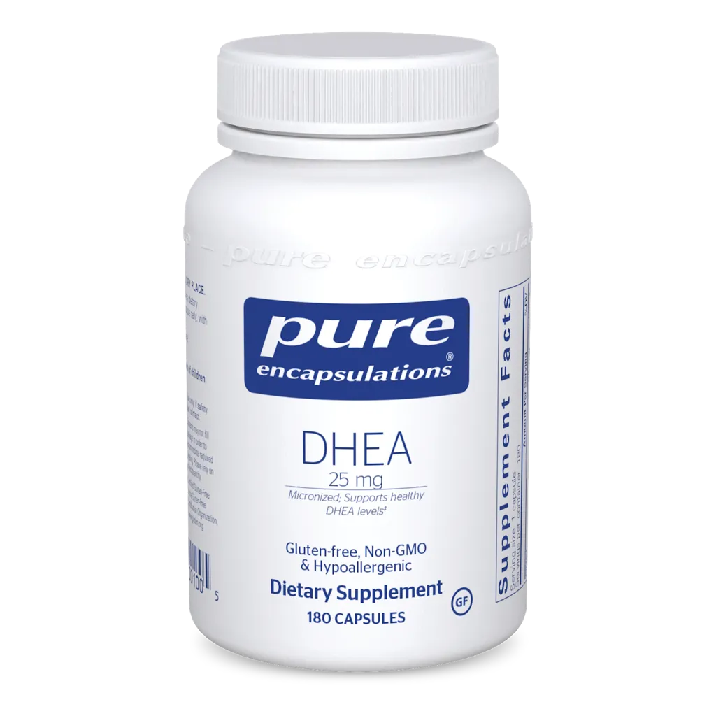 DHEA (micronized) 25mg 180 capsules by Pure Encapsulations